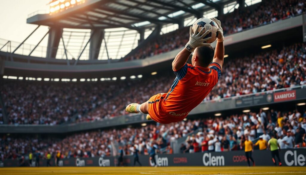 Inter Miami goalkeeper making a penalty save